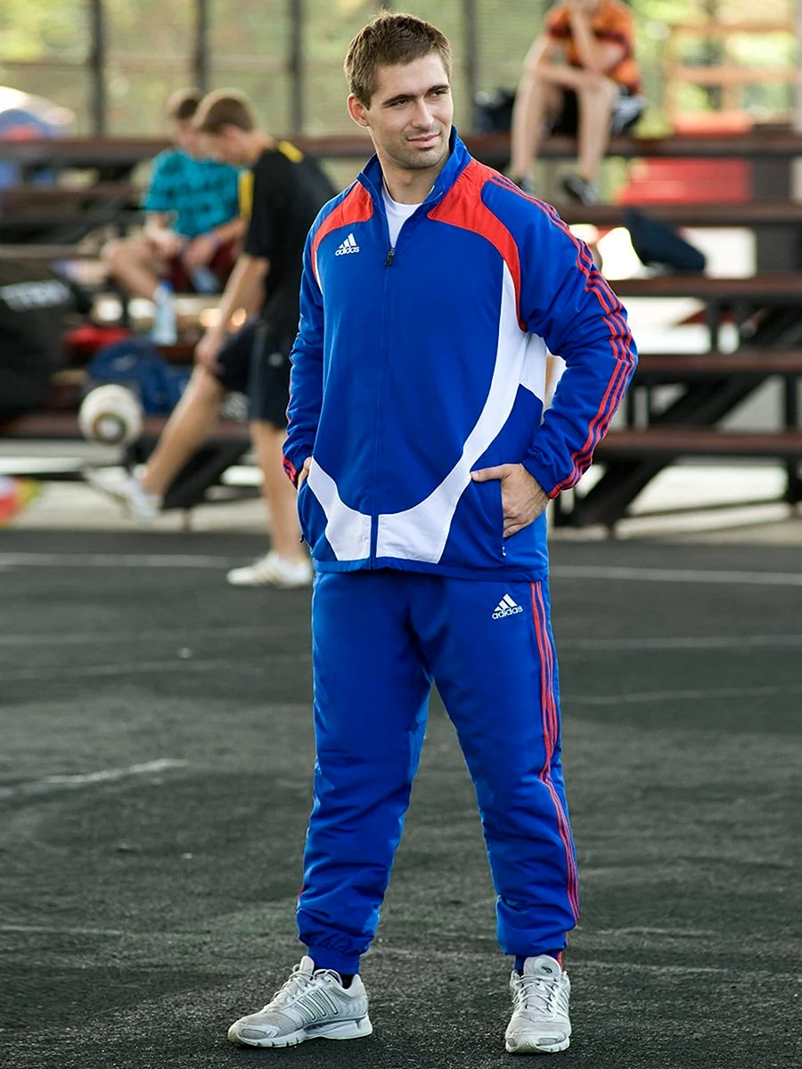 Адидас спортивный костюм синий синий