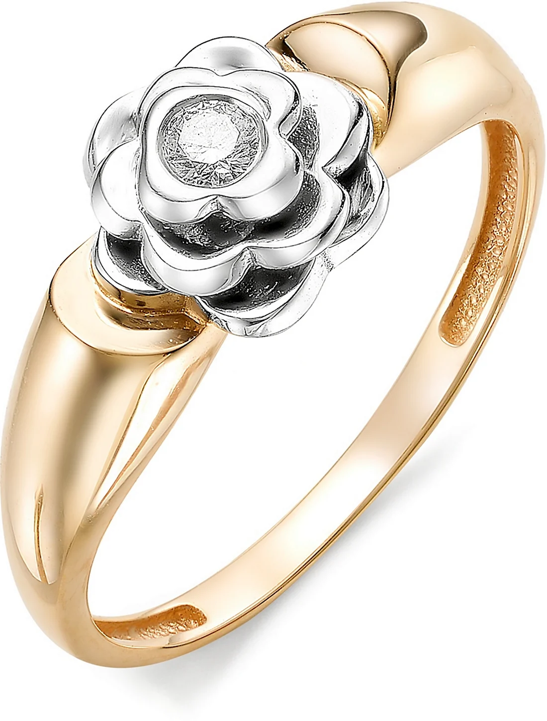 Алькор кольцо с бриллиантом роза