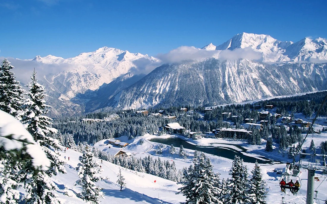 Альпы Франция горнолыжный курорт Куршевель