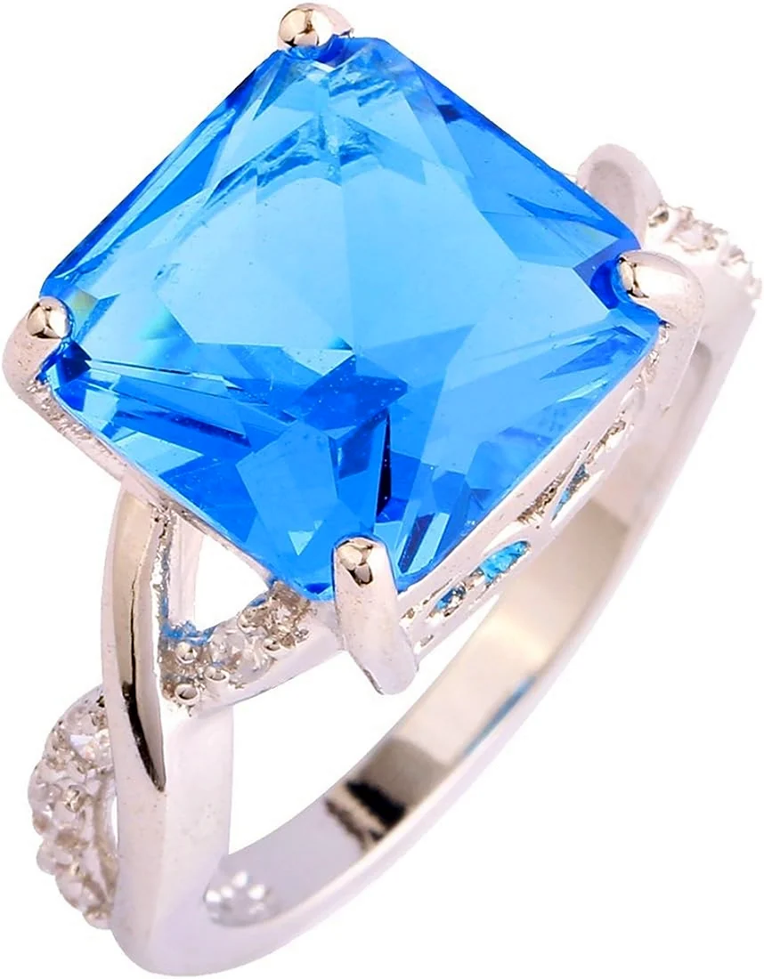 Aquamarine кольцо с топазом