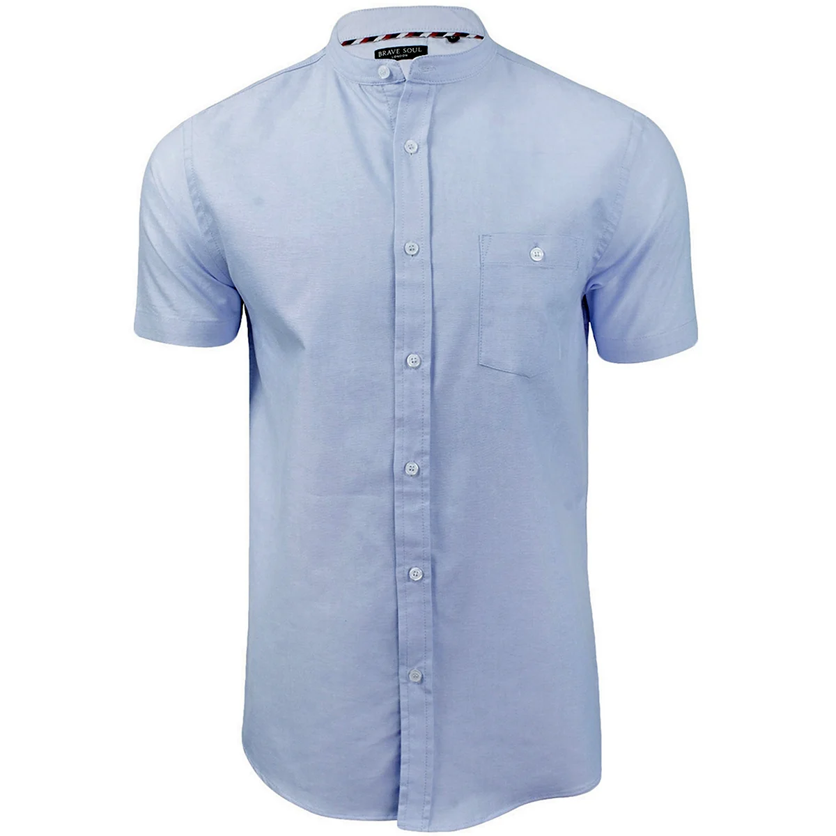 Beams Plus button down Paisley Print short Sleeve Shirt Blue