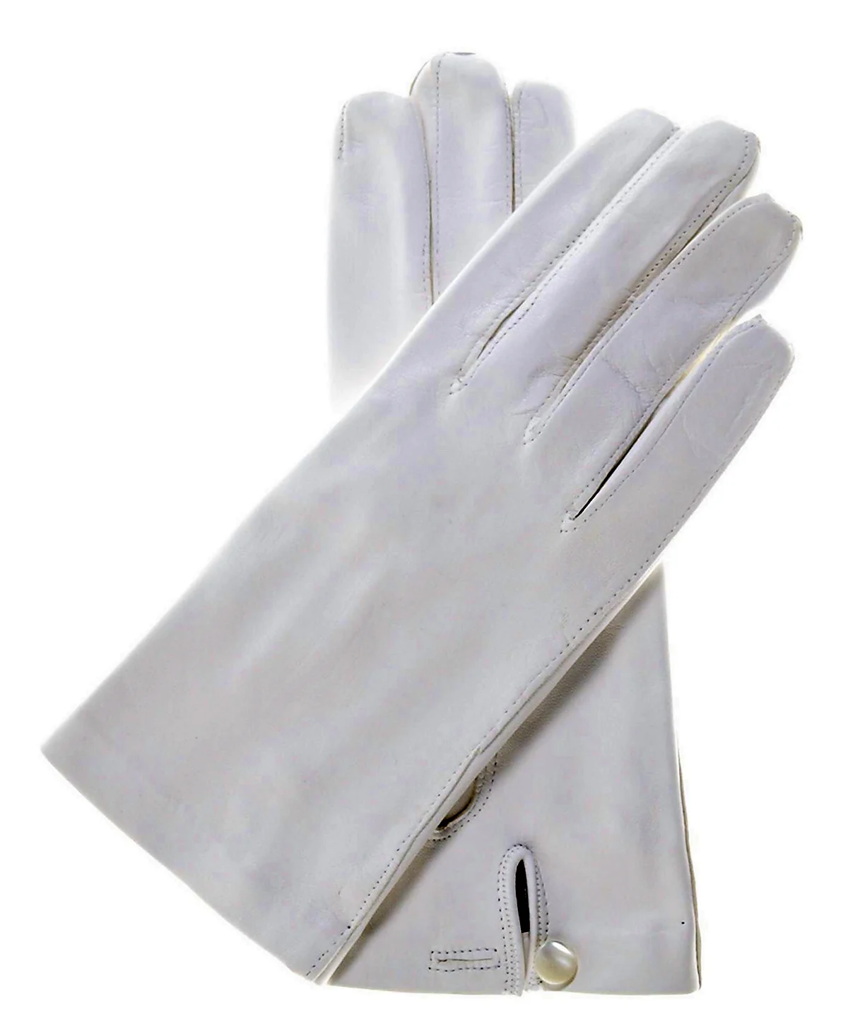 Белые кожаные перчатки мужские