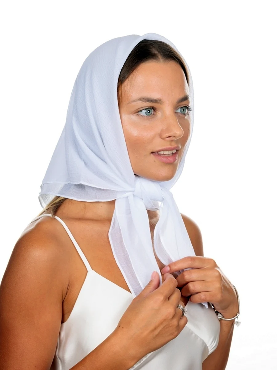 Белый платок на голову