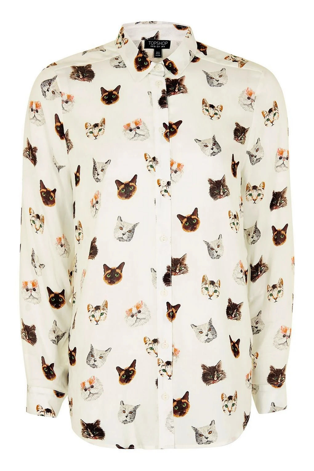 Блузка с принтом кошки