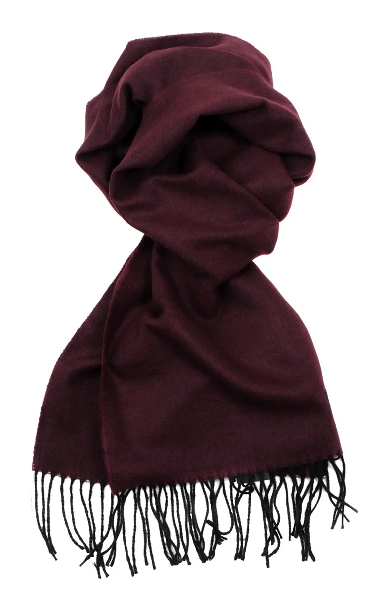 Бордовый шарф мужской
