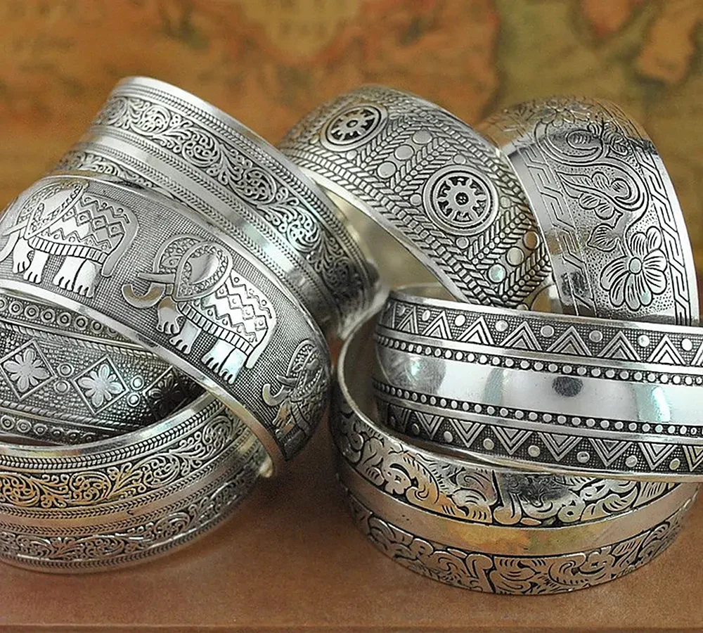 Браслет Тибет серебро Винтаж