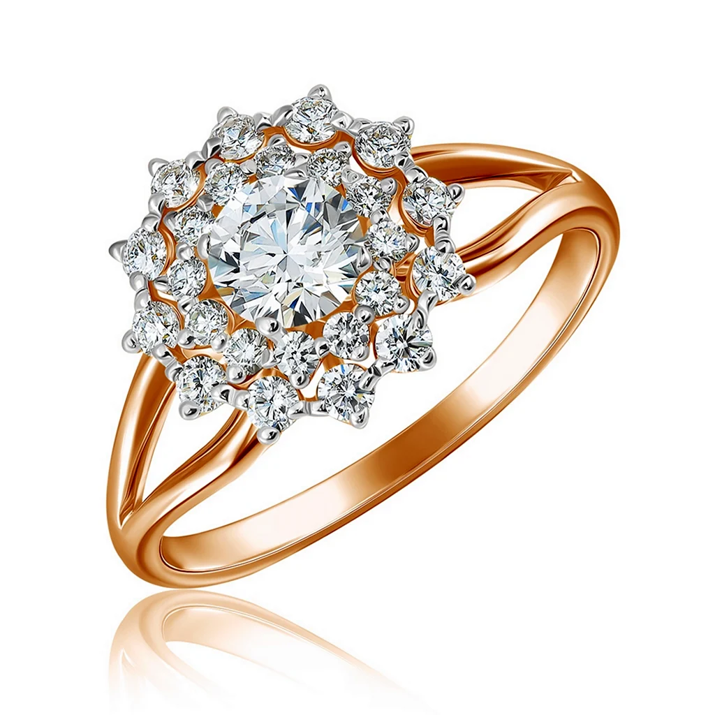 Бронницкий ювелир кольцо из белого золота 65111683
