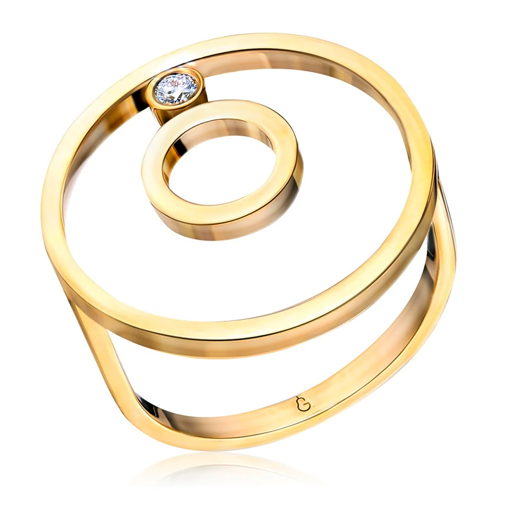 Бронницкий ювелир кольцо из желтого золота 1021 ж