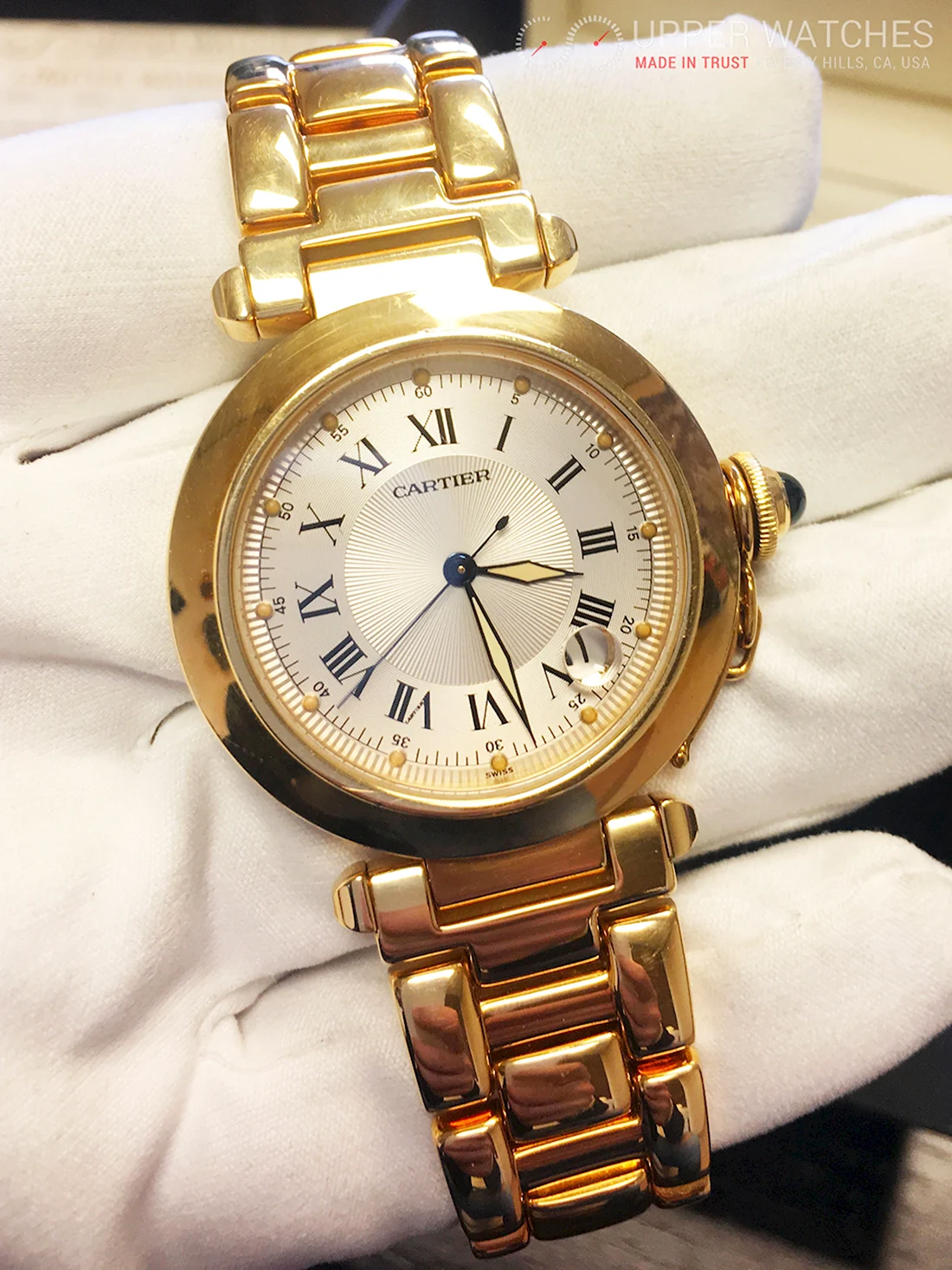 Часы золотые Cartier de Pasha