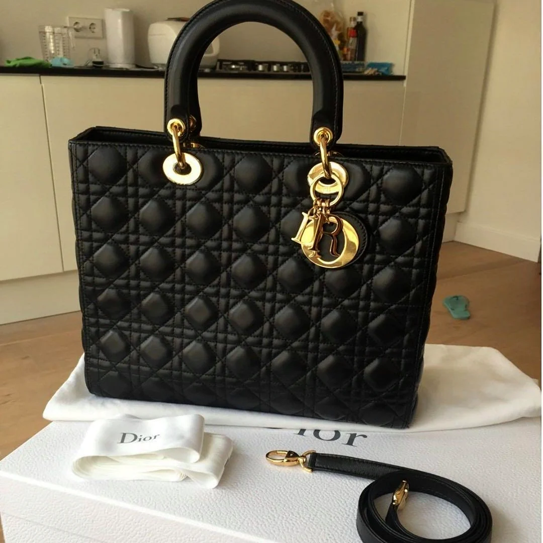 Christian Dior Lady сумка черная