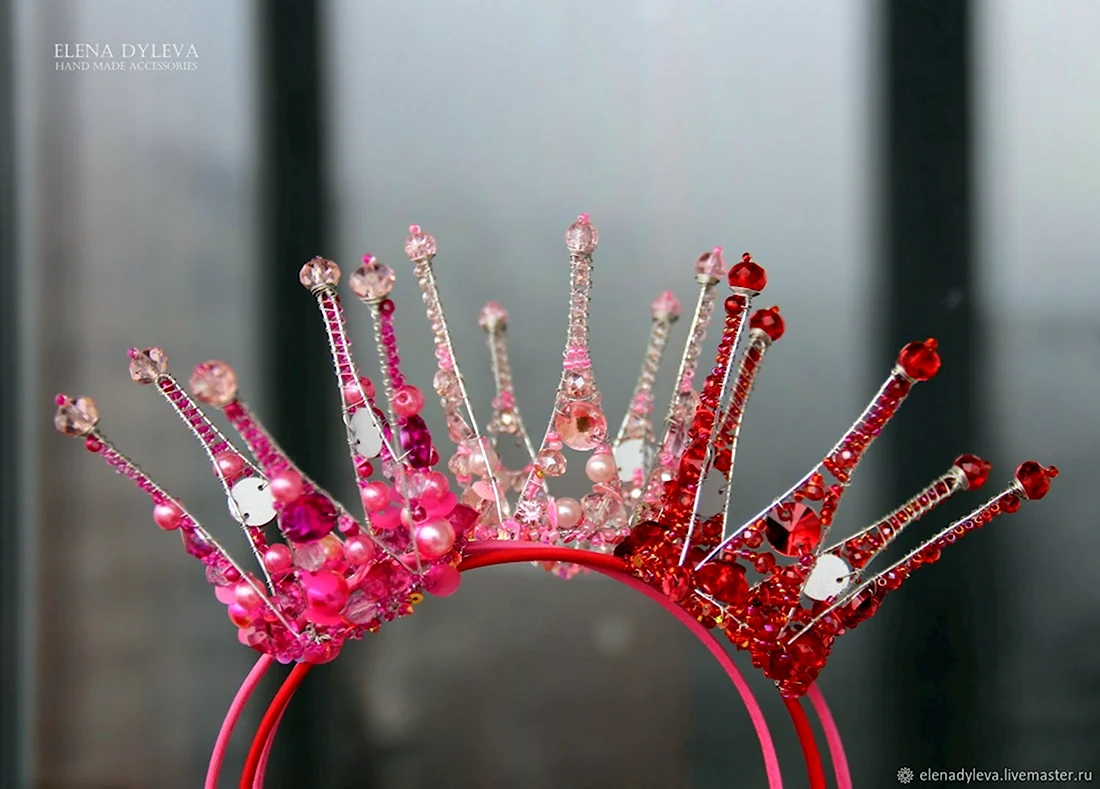 Диадема корона розовая эстетикк