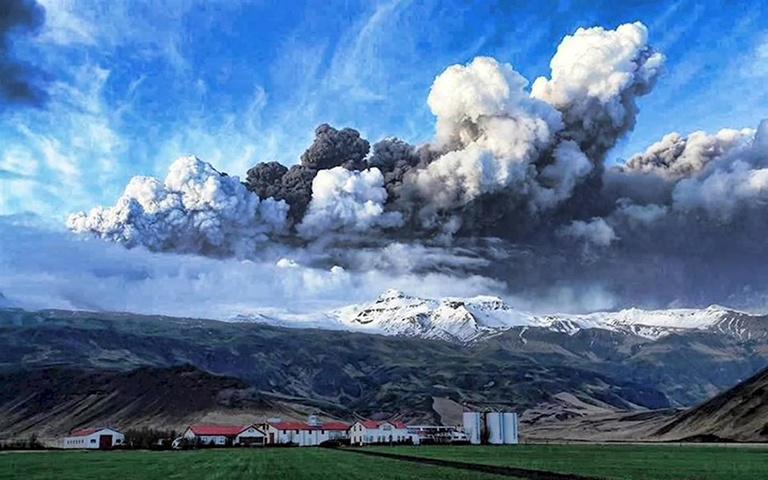 Эйяфьядлайёкюдль вулкан в Исландии