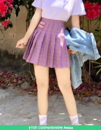 Фиолетовая японская юбка