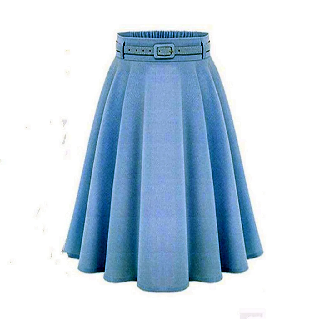 Голубая юбка