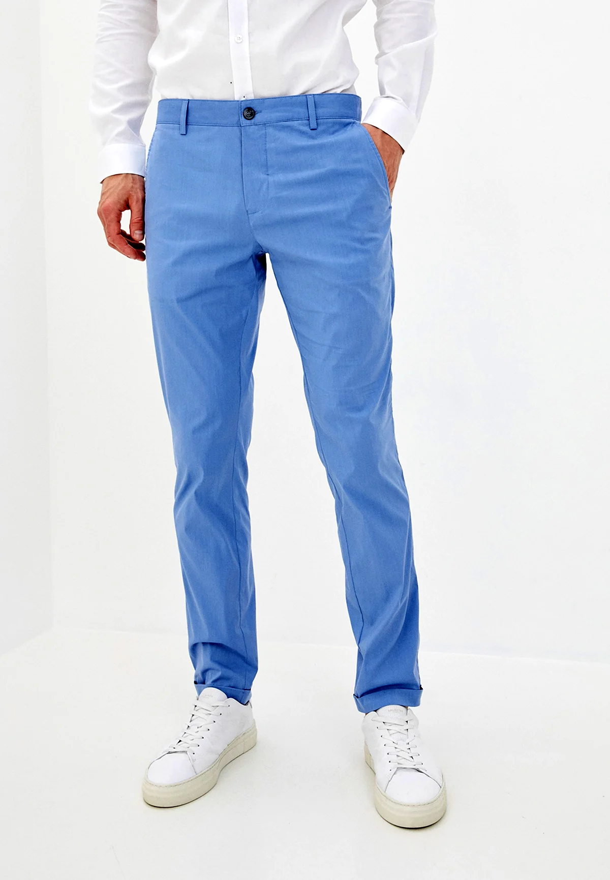 Голубые брюки лакост