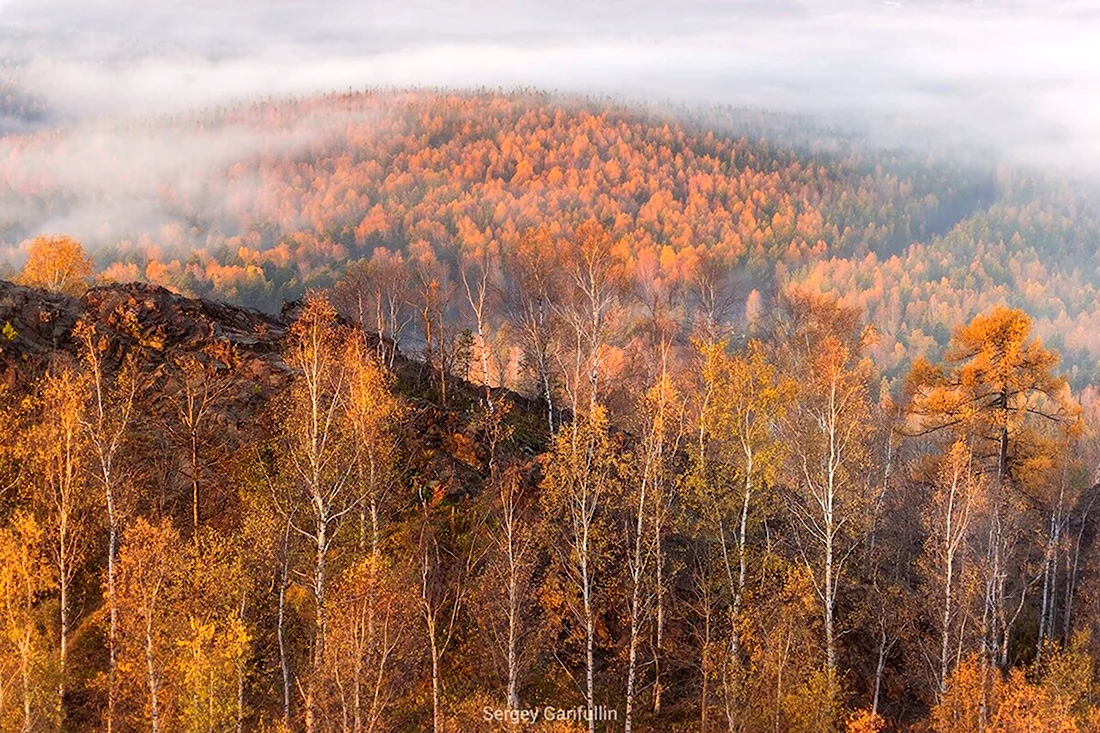 Гора Волчиха Урал осень