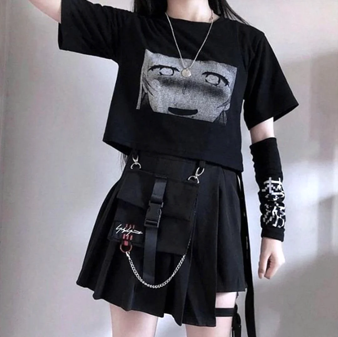 Goth outfit Грандж 2020 корейский