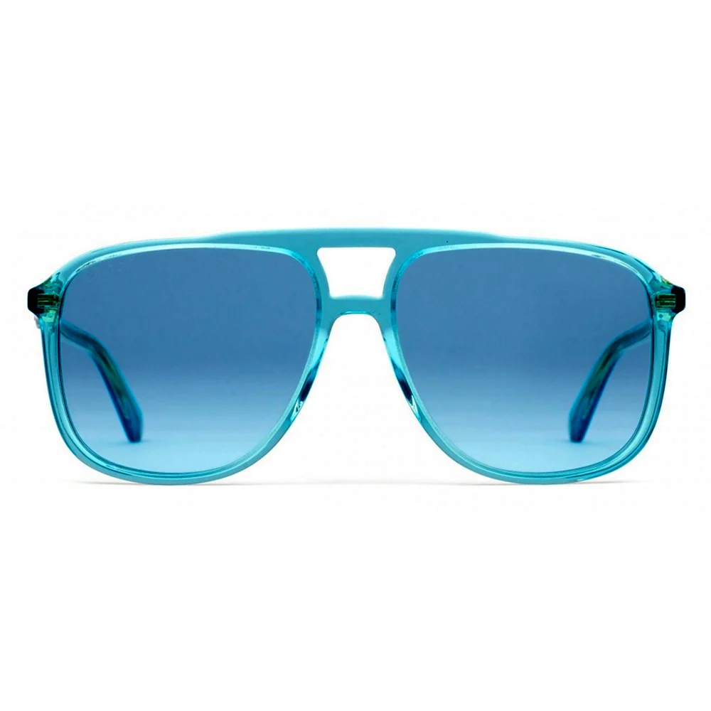 Gucci Blue Rectangular Sunglasses gg0582s 004 61