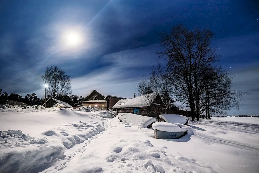 Иван Никитин зимняя ночь в деревне