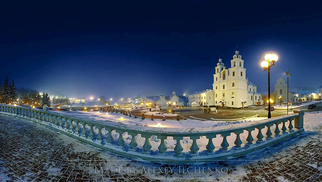 Кафедральный собор зима Минск