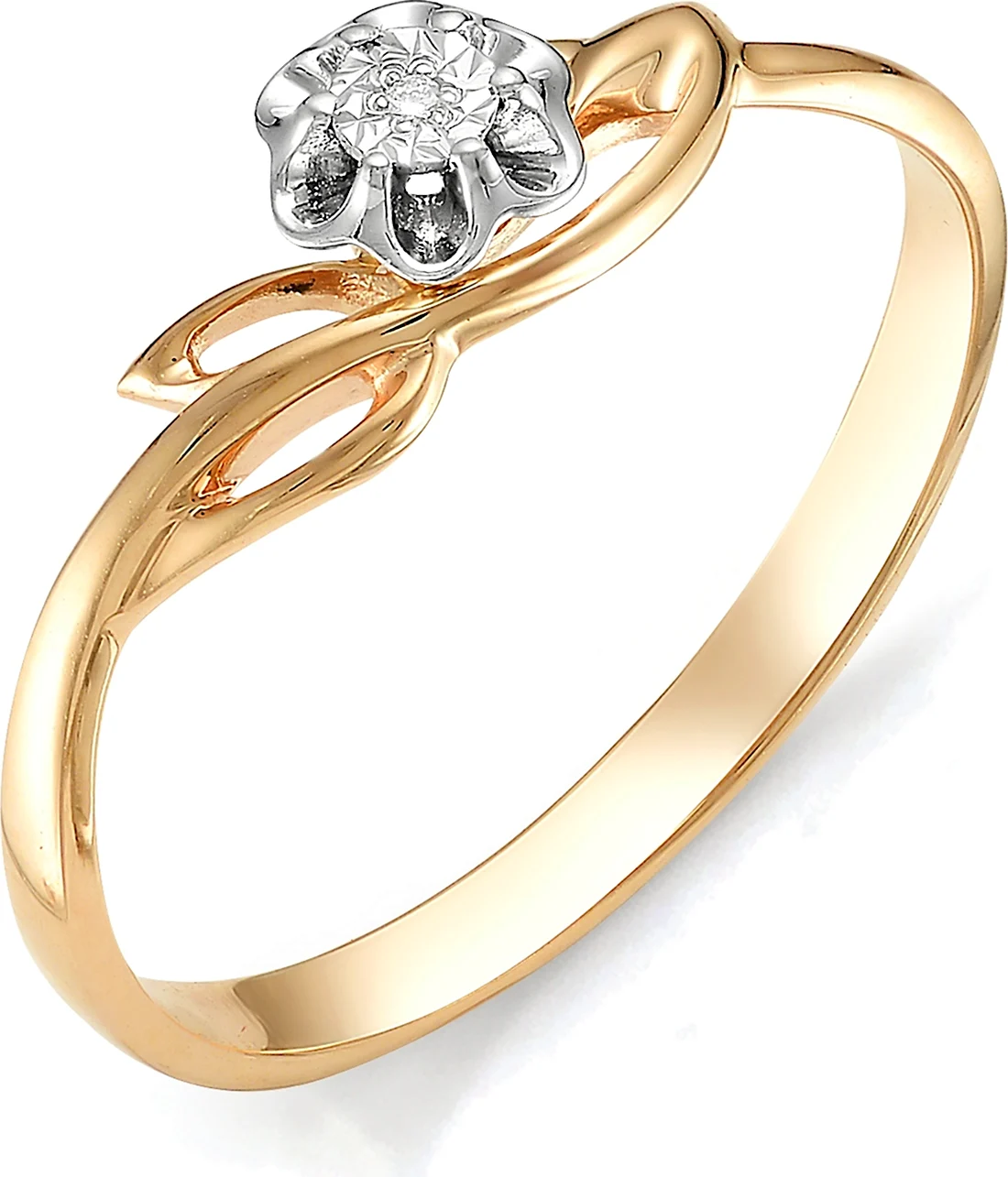 Кольцо Алькор из золота с бриллиантом
