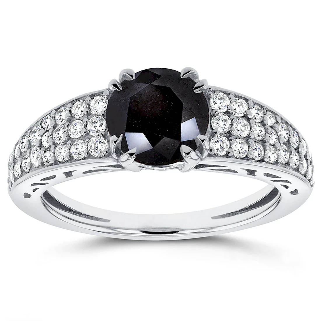 Кольцо с черным бриллиантом Mercury