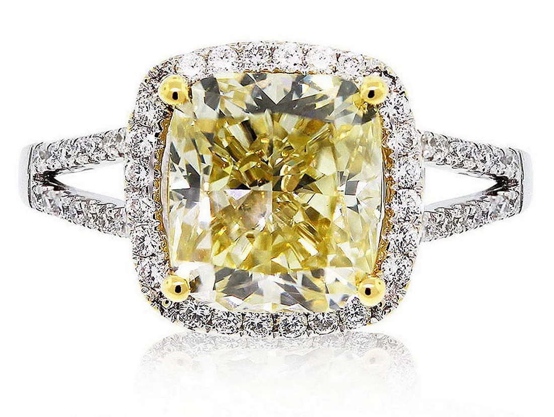 Кольцо с Fancy Yellow Diamond