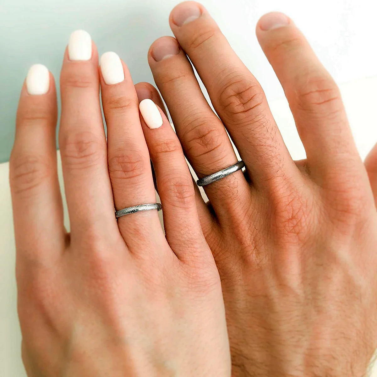 Кольцо с отпечатком пальца