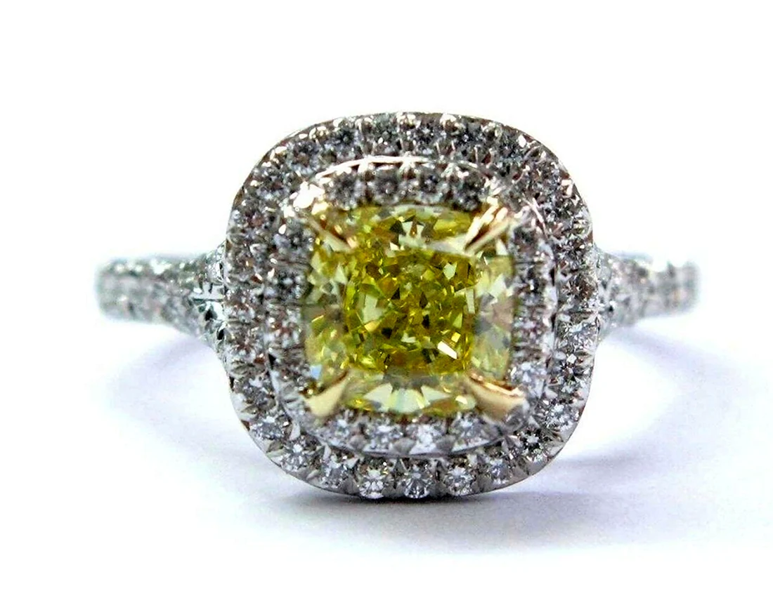 Кольцо с желтым бриллиантом Tiffany true