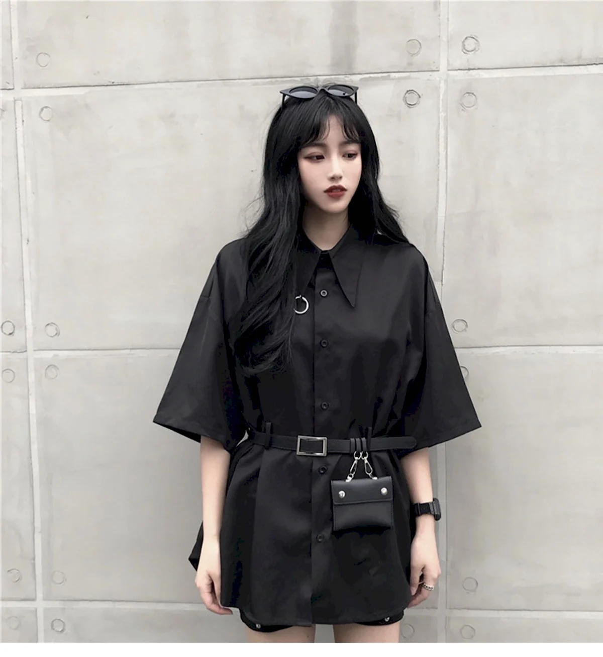 Корейская одежда для девушек черная