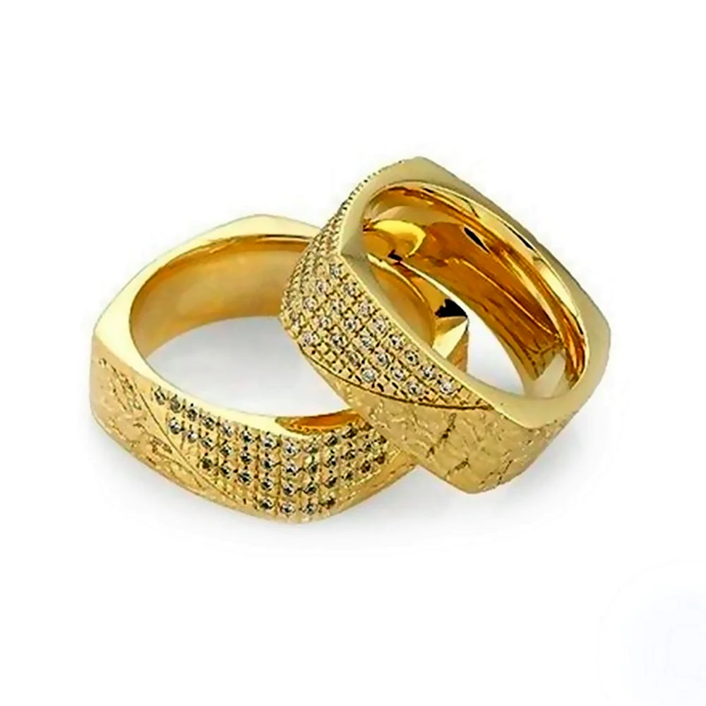 Лимонное золото 585 кольца обручальные