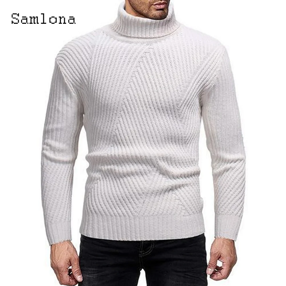 Mens Knitted Pullover Striped