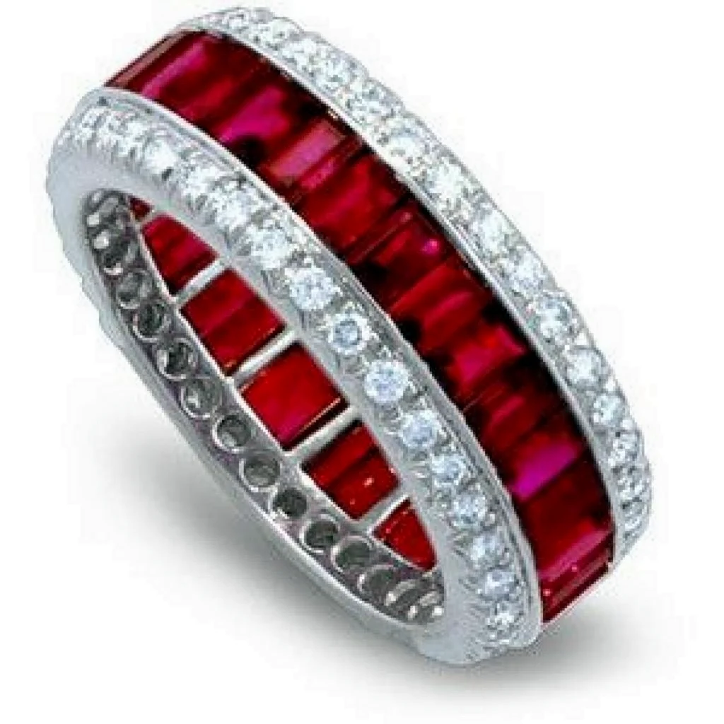 Мужское обручальное кольцо с рубином