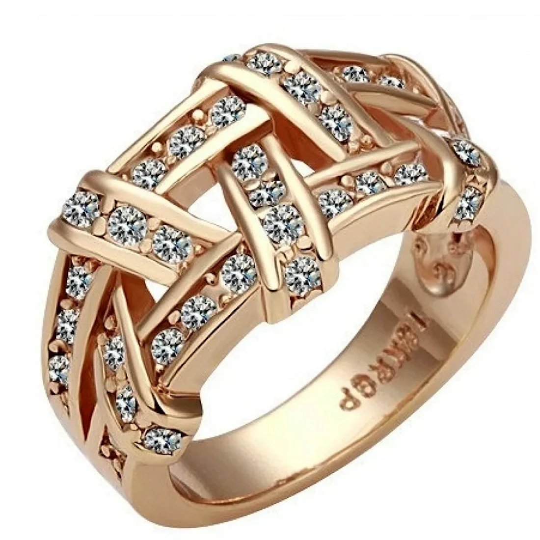 Объемные кольца из золота