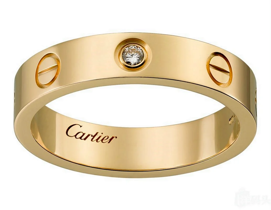 Обручальное кольцо Картье с бриллиантами
