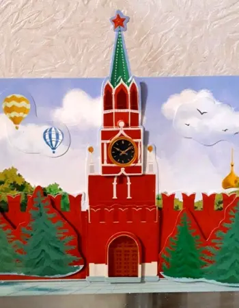 Пластилинография Спасская башня Кремля