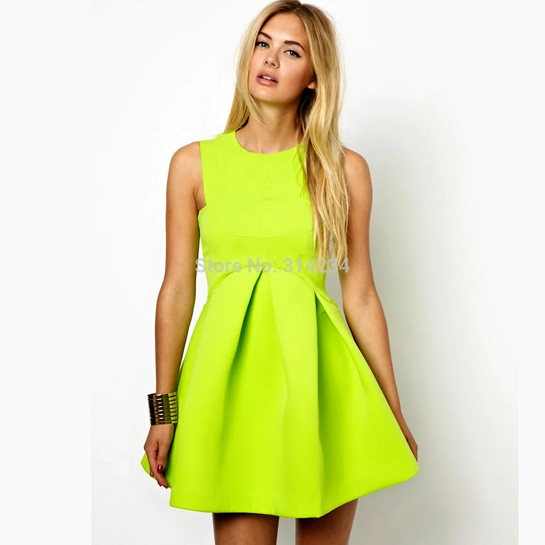 Платье Lime зеленое