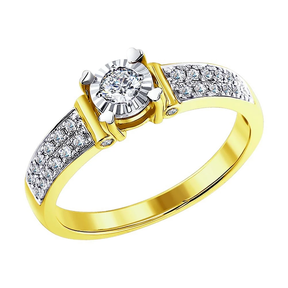 Помолвочное кольцо из золота 585