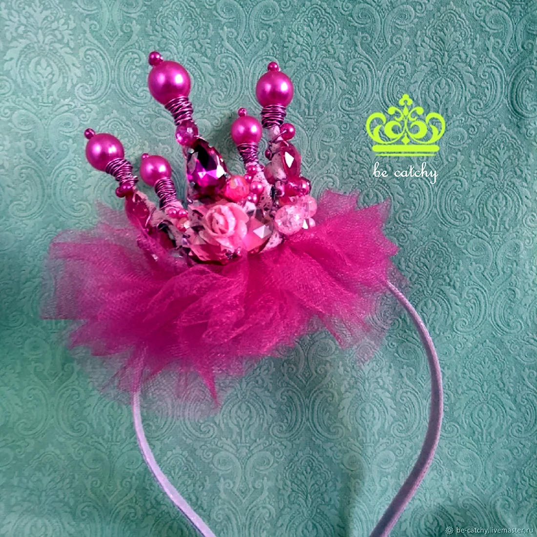 Розовая корона для девочки