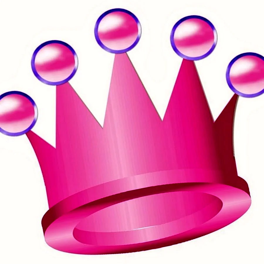 Розовая корона на прозрачном фоне