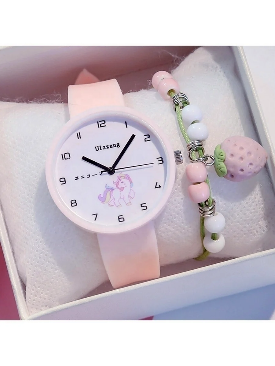 Розовые часы для девочек