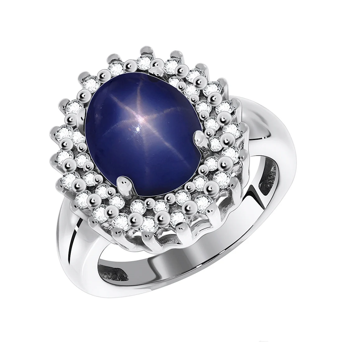 Саргон кольцо со звёздочным сапфиром