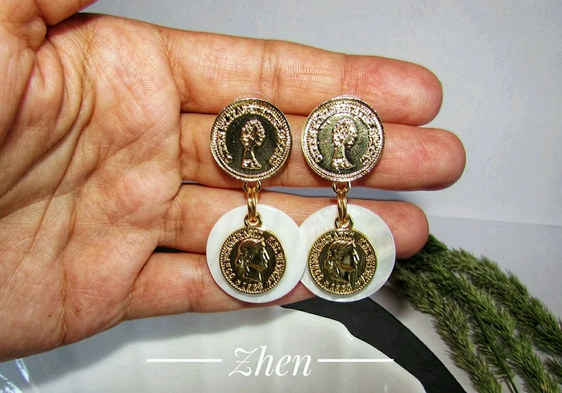 Серьги монеты