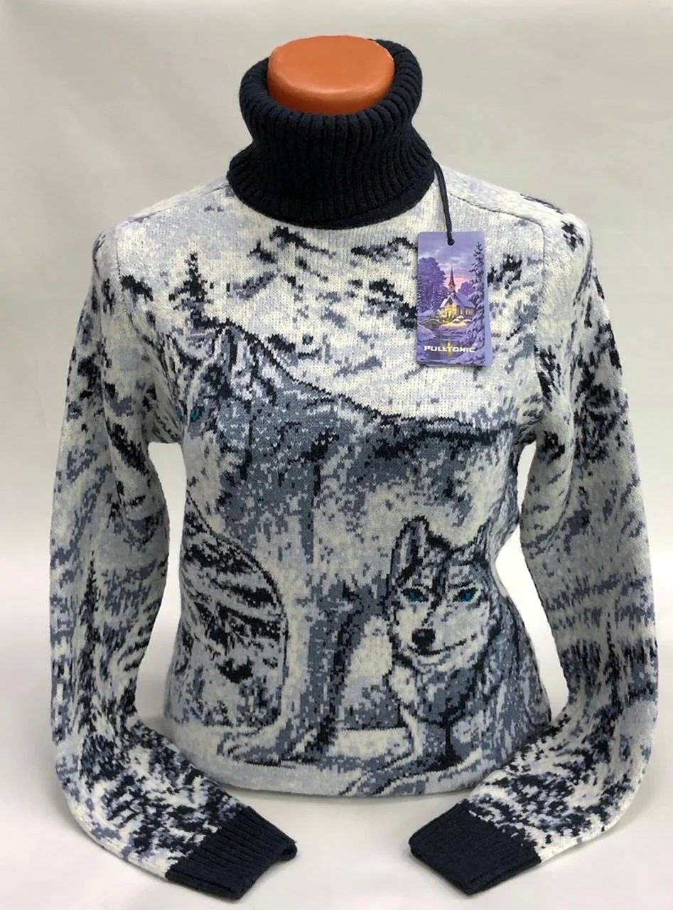 Шерстяной свитер с оленями