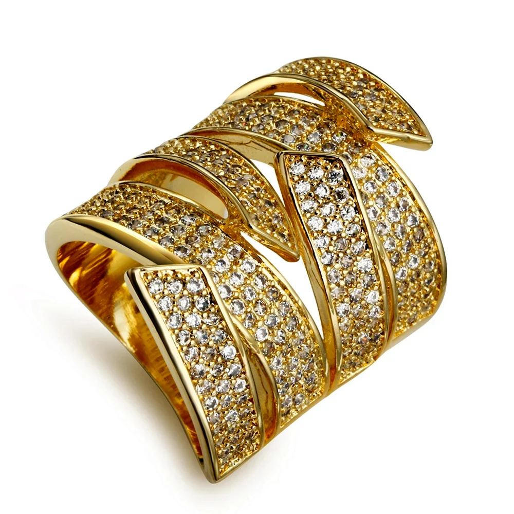 Широкие кольца из золота