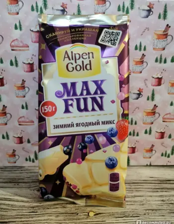 Шоколад Alpen Gold Max fun белый шоколад