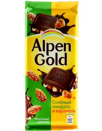 Шоколад Alpen Gold молочный 90гр