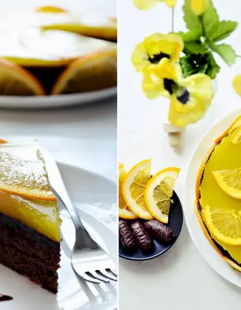 Шоколадно лимонный торт