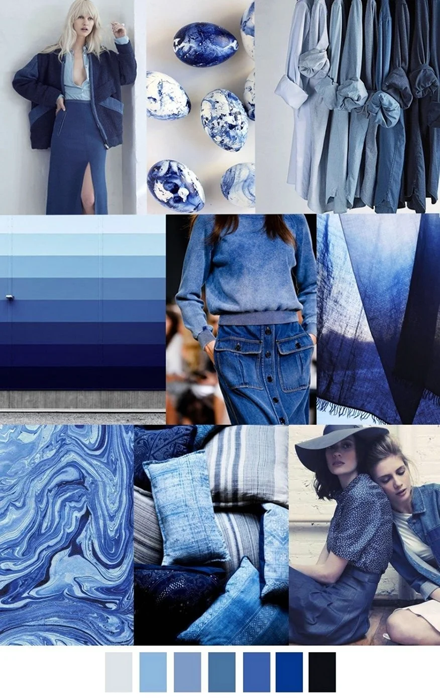 Синяя одежда Эстетика