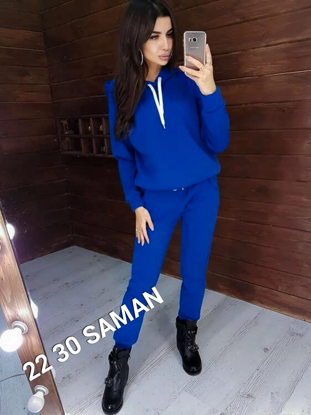 Синий спортивный костюм женский